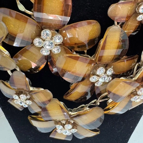 KJL Acrylic Floral Statement Necklace - Picture 6 of 11